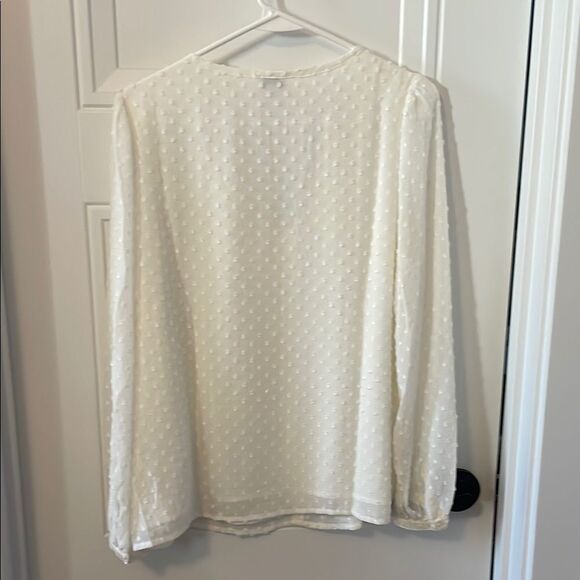 J. Crew Factory V-Neck Clip-dot Women's Blouse - Picture 5 of 5